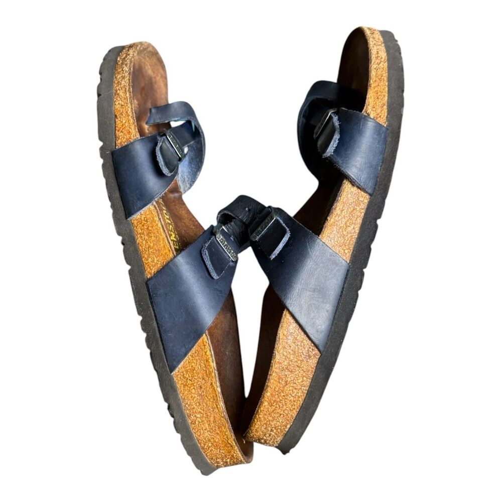 Birkenstock Mayari Oiled Leather Blue Women Size Sz EU 39 US 8.5 N Limited - Picture 4 of 8